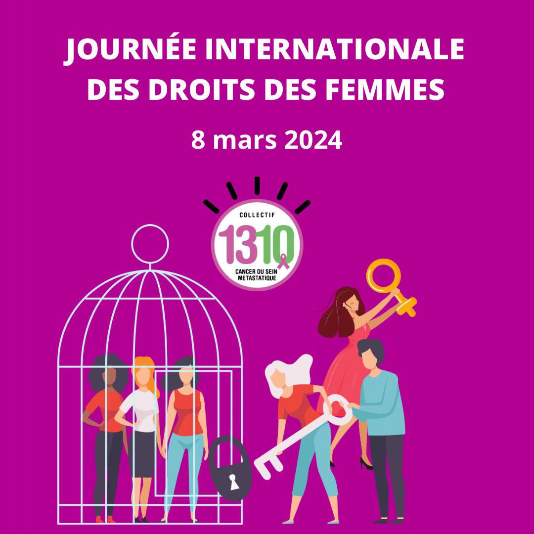 ⚖️ #JournéeDesDroitsDesFemmes
🎗️ Soutenez avec le #Collectif1310 les droits des femmes vivant avec un cancer du sein métastatique. 💪 #Solidarité #droit #solidarité