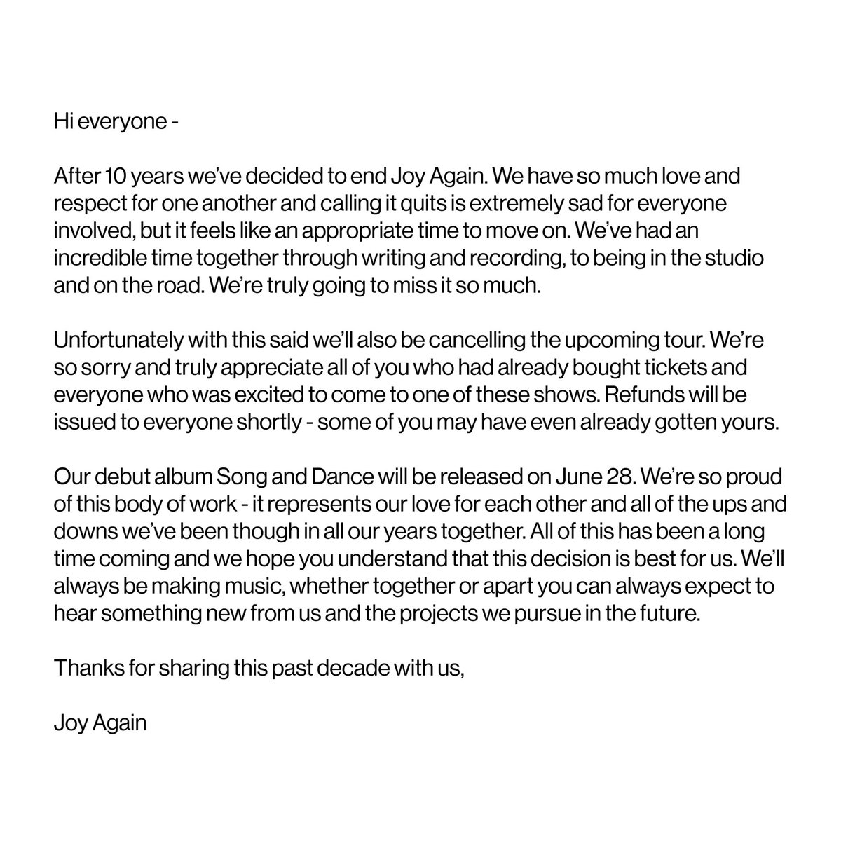 joy again tweet media