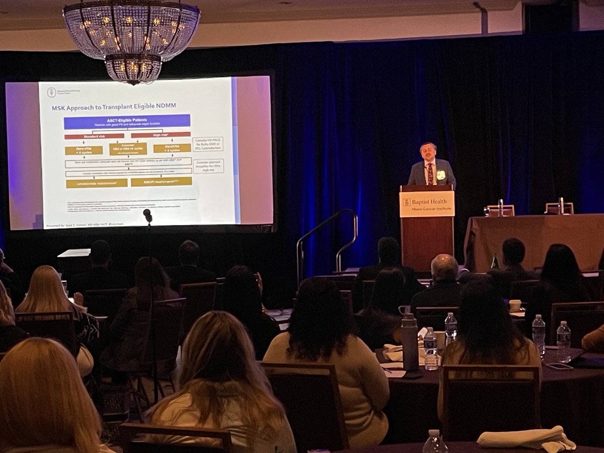 Thank you🗣️ Dr. Saad Usmani (@szusmani @MSKCancerCenter) discussing the implications and important considerations for #stemcell transplant for multiple #myeloma #SCT #multiplemyeloma #MedTwitter #MCIImmunotherapySummit