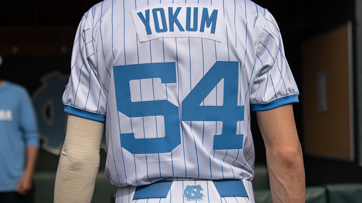 DiamondHeels's tweet image. No uniform finer than pinstripes at Carolina.