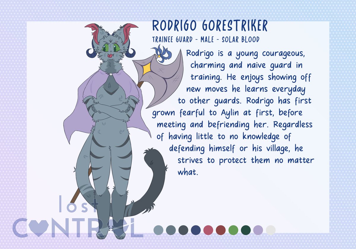 LostCONTROLOff's tweet photo. Rodrigo！！A guard who's currently training, he sometimes is easy to believe some lies others tell him, making him a bullying target for some guards.

#furrycomic #comic #webtoon #furrywebcomic #webcomic #comicinprogress #anthrocomic https://t.co/8eeSBHG54j