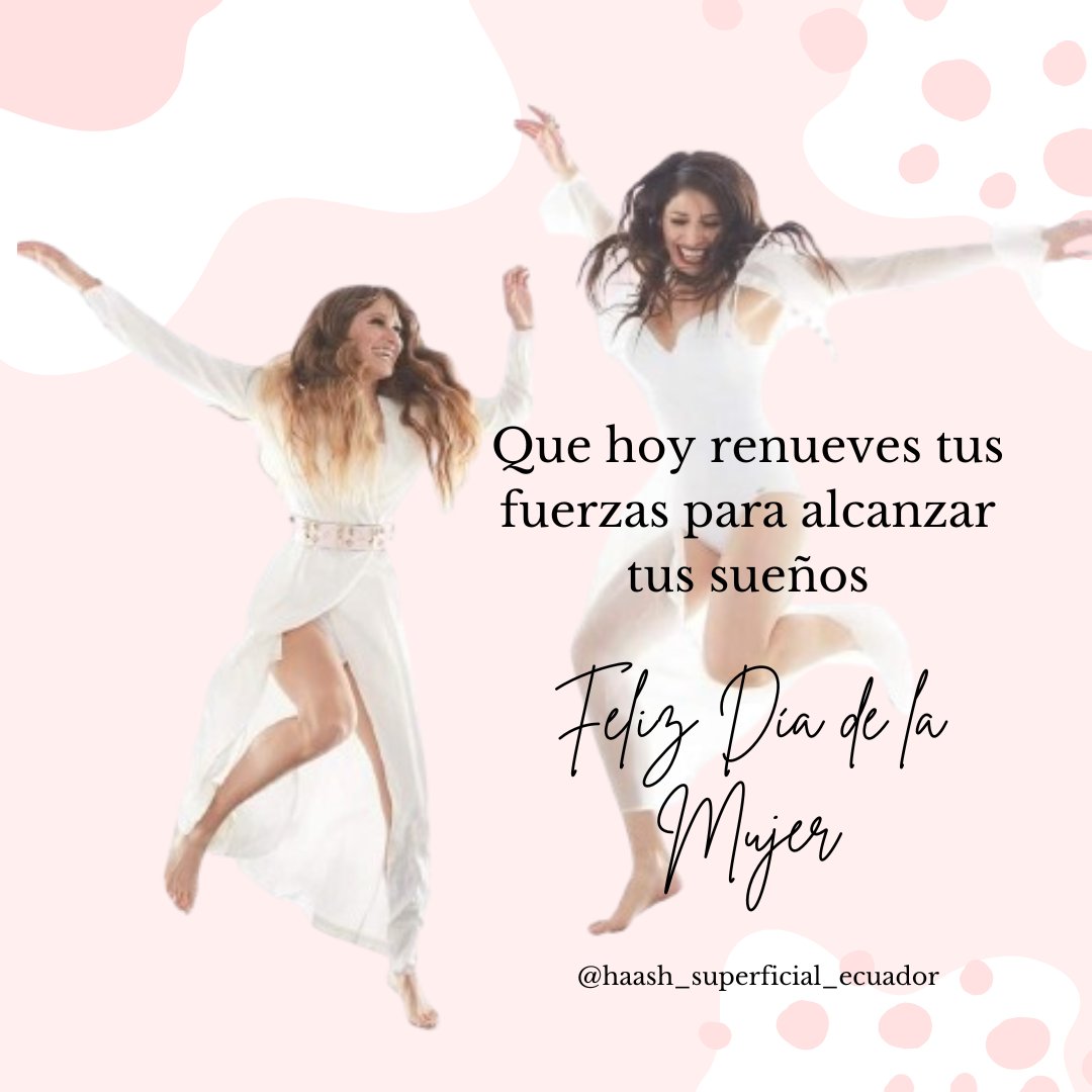 Nunca dejes de luchar por nuestros sueños, puede ser difícil... no imposible.

Feliz día de la mujer 🤗🌹
<a href="/haashoficial/">Ha*Ash</a>

#haashoficial #diadelamujer #haash #felizdiadelamujer