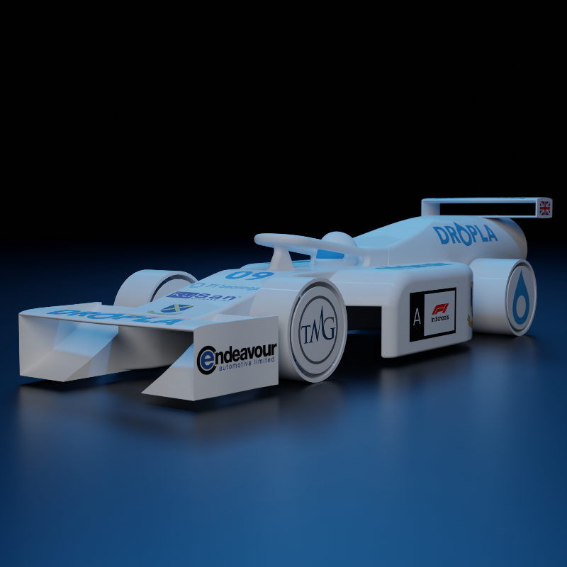 DROPLARacing's tweet photo. Introducing the DROP-03, DROPLA's first National Contender.

#DROPLA | #EngineerTheFuture | @F1inSchoolsUK