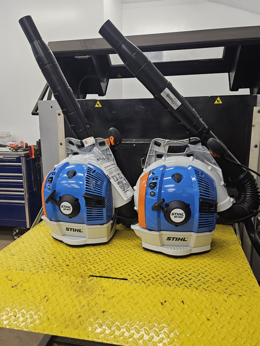 tombrownwrench's tweet image. New Stihl Blue series backpack blowers. #antitheft
