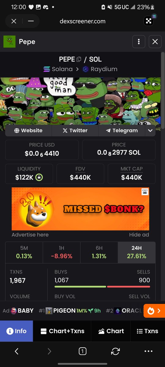 squirrelydlt's tweet photo. Lesss goooooo lfg. Clean contracts, great lp after the storm. Full control of x, dexscreen,dex view, Tg. No weird distribution it's time frans #pepe #pepecommunity #pepesol #pepeETH @pepecoineth @PepeCommunity_ @pepecom
#pepecommunity https://t.co/lKjN0tKQQb