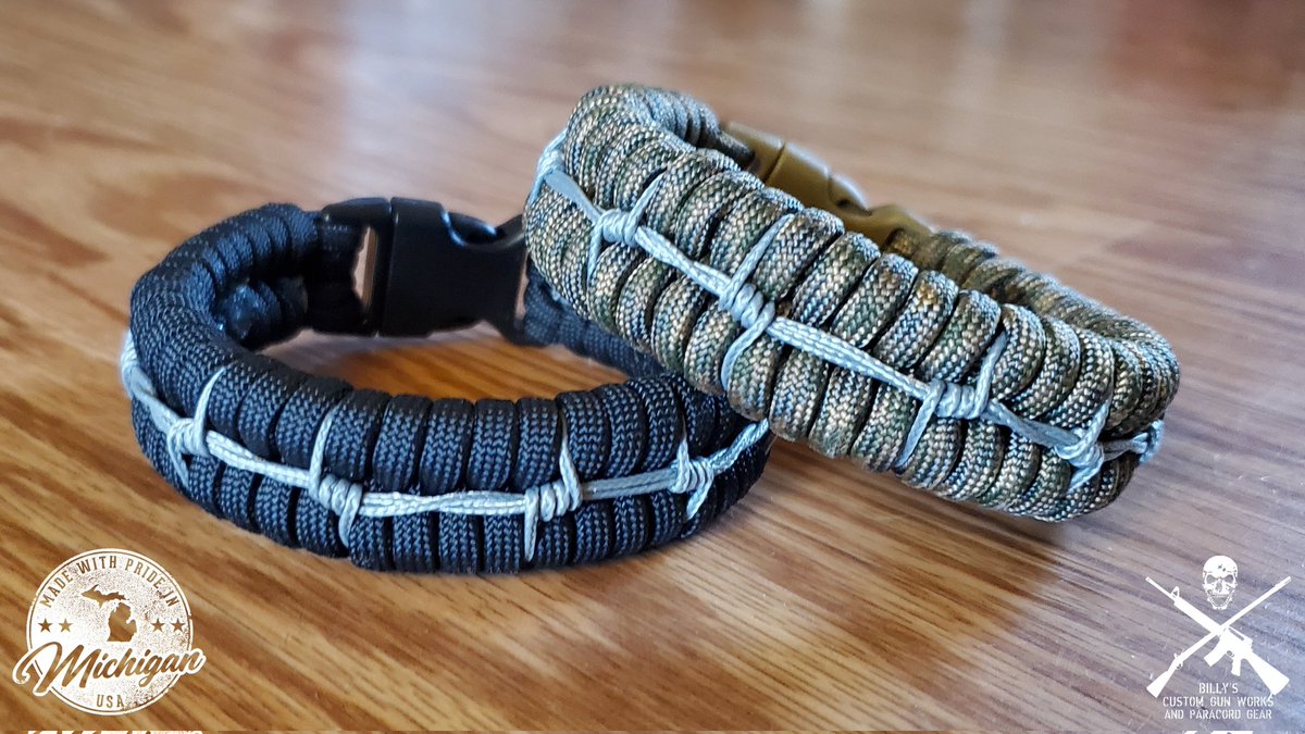PewAndParacord's tweet photo. Two POW-MIA bracelets, one in black, the other in current issue OCP camo are on their way out.

DM to order please. Thanks! 🤠

#550 #paracord #handmade #bracelet #bracelets #jewelry #wristbling #bling #dummycord #survival #gear  #veteranowned #veteranownedbusiness #VOB https://t.co/oCH6FWghGr