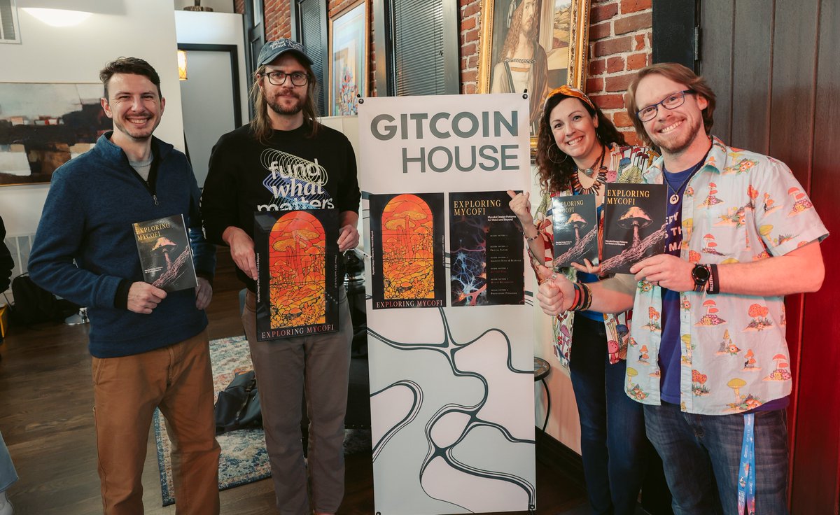 Gitcoin (@gitcoin) on Twitter photo ✨ Welcome to Denver:
<a href="/ProDJKC/">⟠ JT Nichol 🦇🔊</a> and Justin Holmes <a href="/llamasinthecode/">Justin Holmes 🎻🎹 🪕🤠 cryptograss.eth</a> rocked it. The world needs more BBQ, bluegrass and blockchain 🤟
The Mycofi book dropped: Mycelial Design Patterns for web3 and Beyond 🍄
x.com/owocki/status/… ✨ Welcome to Denver:
<a href="/ProDJKC/">⟠ JT Nichol 🦇🔊</a> and Justin Holmes <a href="/llamasinthecode/">Justin Holmes 🎻🎹 🪕🤠 cryptograss.eth</a> rocked it. The world needs more BBQ, bluegrass and blockchain 🤟
The Mycofi book dropped: Mycelial Design Patterns for web3 and Beyond 🍄
x.com/owocki/status/…
