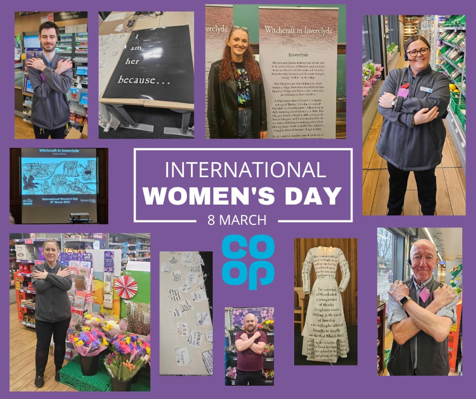 @coopuk colleagues celebrating @coopukaspire International Women’s Day in Inverclyde.