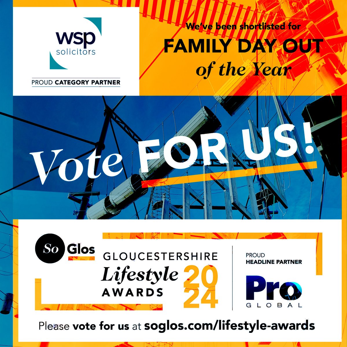 We’ve been shortlisted for Family Day Out of the Year! We’re up against some big players, but less than a year from opening, a vote for us &amp; the chance to get into the finals would be the most amazing thing! Cast your vote by 29 March @ soglos.com/lifestyle-awar… 
#Gloucestershire