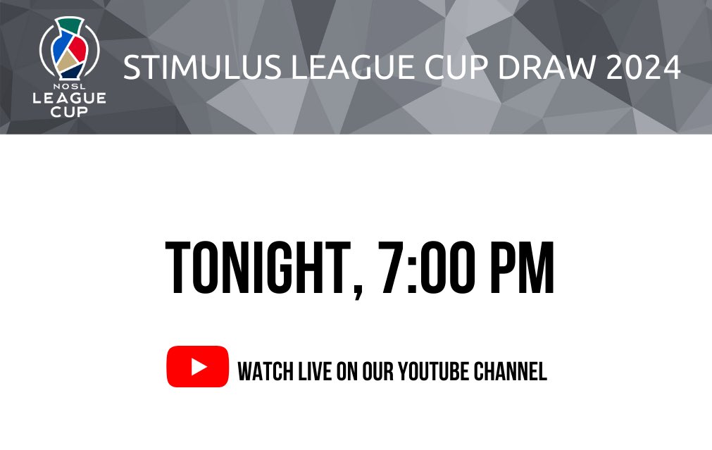 Tune in to the Stimulus League Cup Draw tonight at 7:00pm on our YouTube channel!
