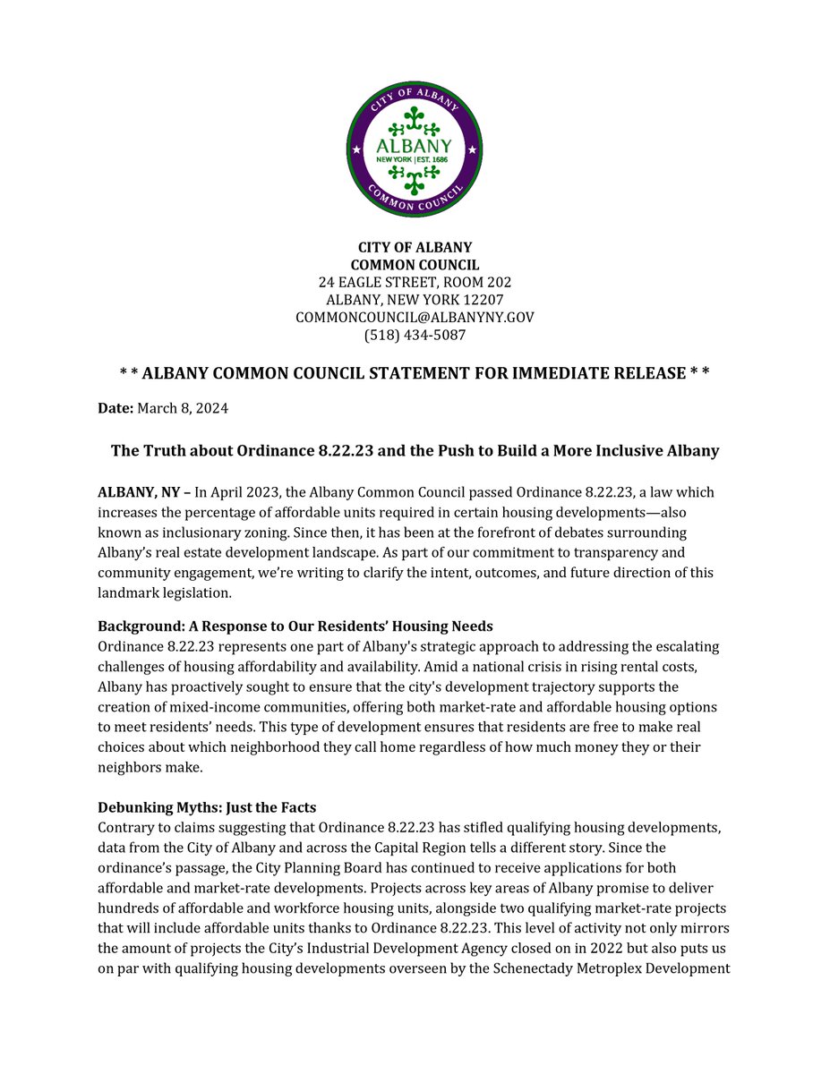 ALBCouncil's tweet photo. Inclusionary zoning has generated a lot of debate. But what are the facts about Ordinance 8.22.23? You can read the Council's statement on the legislation here or at the Council's Press &amp; News page https://t.co/3kiqCBv6xR https://t.co/qHaFbRLJgy