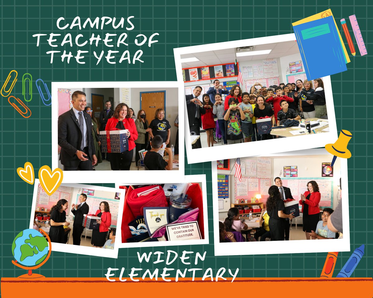 🌟 Surprise Alert! 🎉 Deputy Secretary Cindy Marten & Superintendent Matias Segura had the pleasure of surprising Michelle Burciaga, the dedicated campus Teacher of the Year, at Widen Elementary. What a way to wrap up our week of celebrating outstanding educators! 🍎✨ #AISDjoy