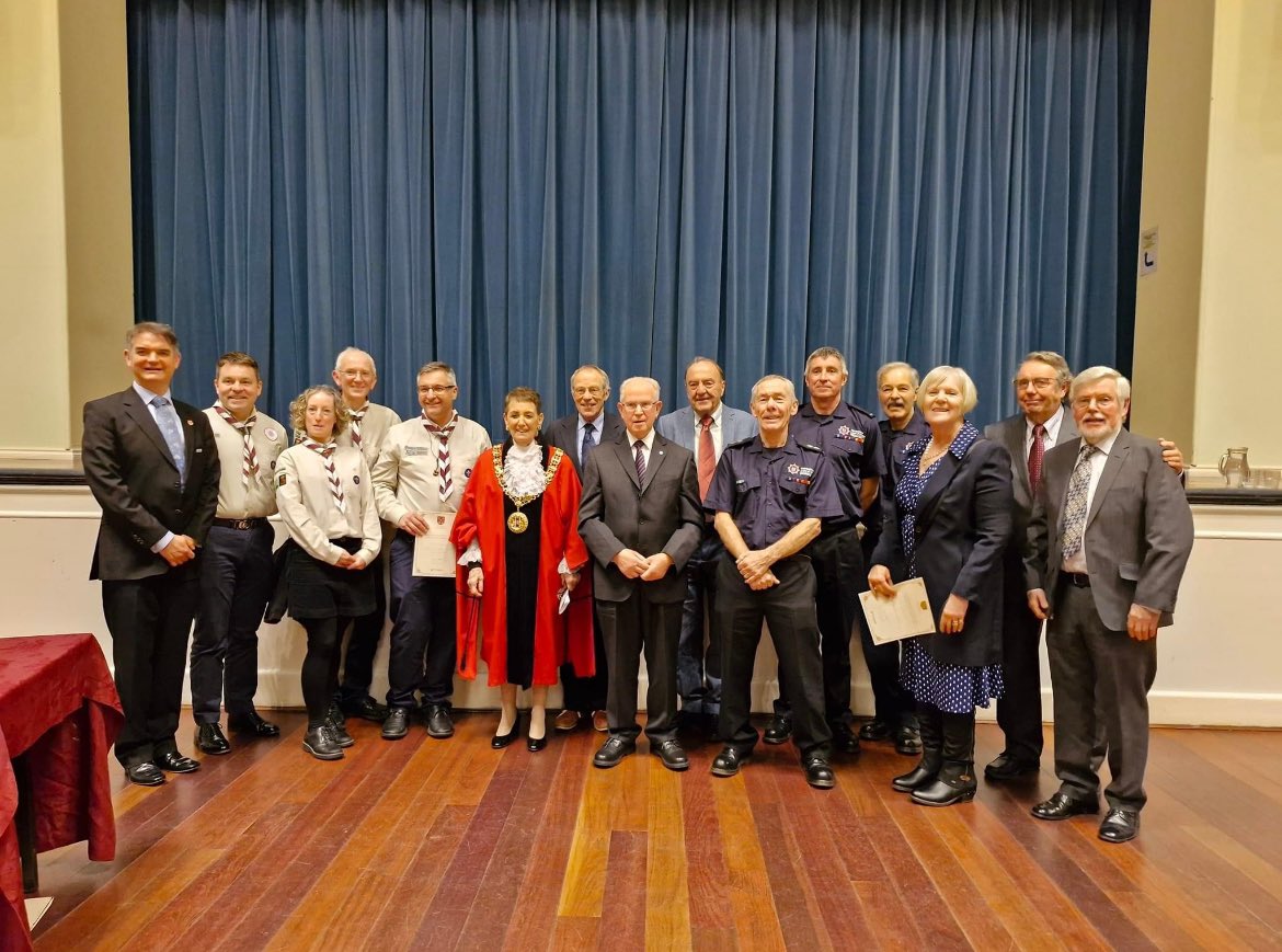 Last night some of our team were recognised at the Mayor of Winchester’s Community Awards ceremony. Between them Watch manager Ady Smith, Ff Brian Cole and Ff Andy Gussman have given over 130 years service to our community… and counting! Now that’s dedication.