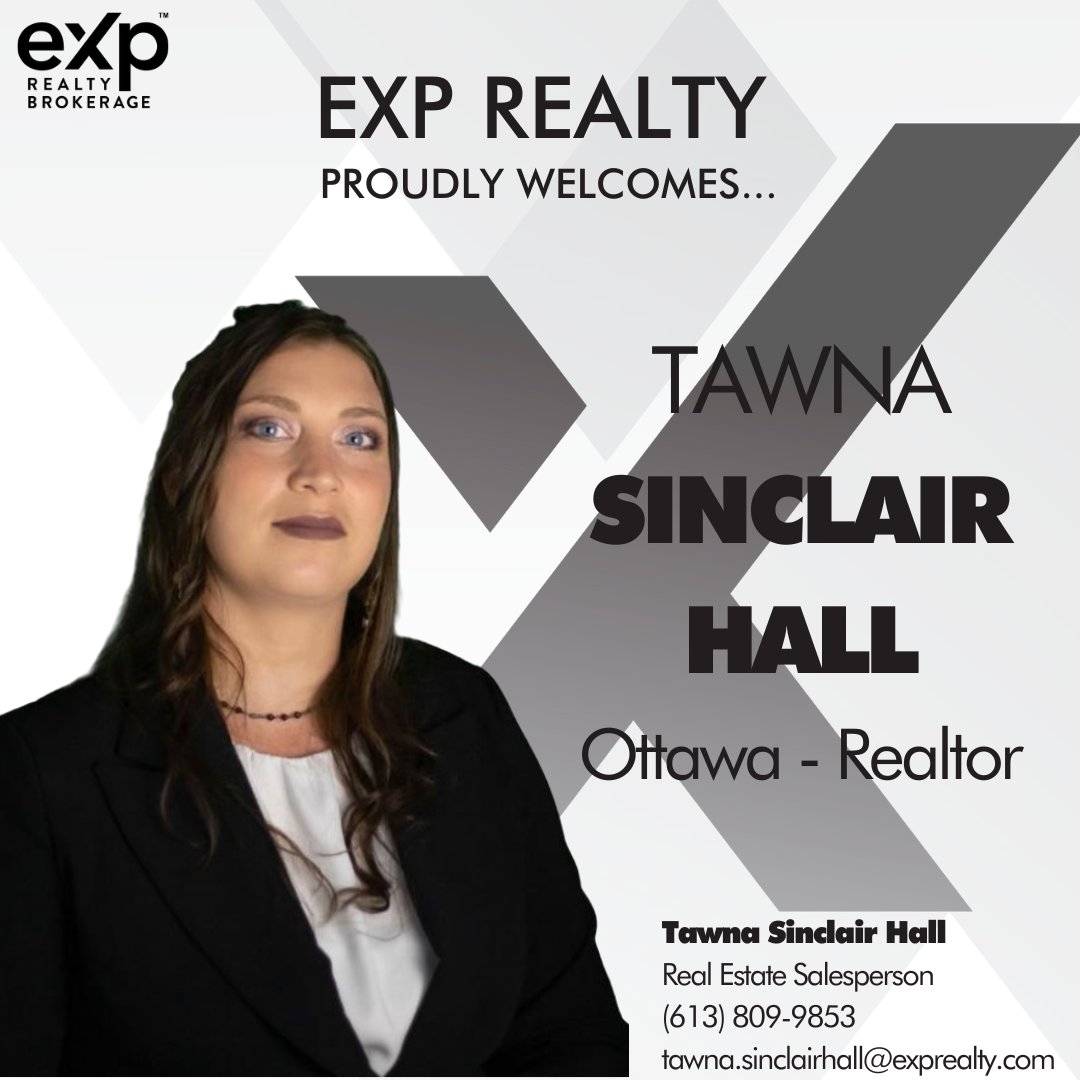 Please send warm congratulations to Tawna Sinclair-Hall for making the big decision to come to #eXpRealty #Ottawa Team! She has decided to upgrade her career to take it to the next level! Welcome to one of the fastest-growing teams in #Canada.
#exprealtyproud
#ottawarealestate