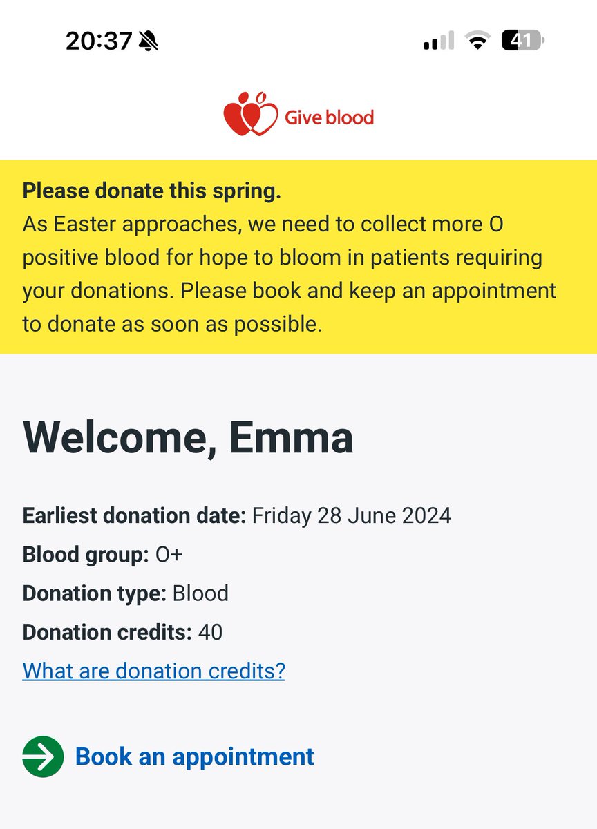 Very proud to have donated my 40th pint of blood tonight for <a href="/GiveBloodNHS/">NHS Blood Donation 🩸🩹</a> at <a href="/freedomcentrehu/">The Freedom Centre</a> 🩸😊 #givebloodsavelives