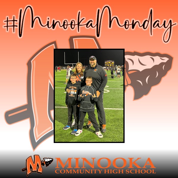 On #MinookaMonday, meet Mr. Brad Kunz, PE Teacher/Asst. Football Coach, who started at MCHS in 2023. He received his B.A from @univmiami. He lives in Channahon with his wife and twin 7 y/o boys and also won a national championship in football for the Miami Hurricanes!