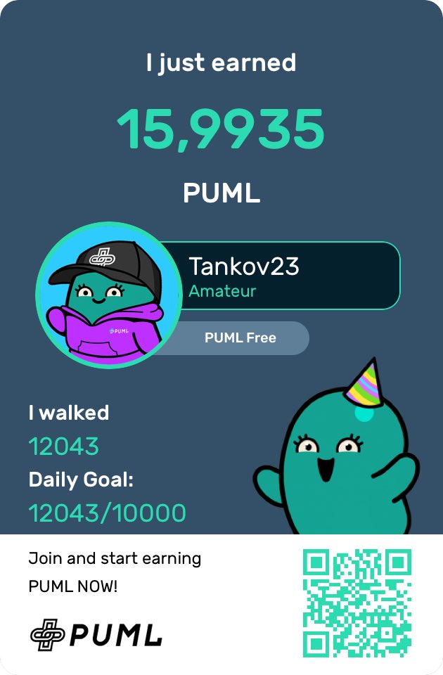 KovTanja's tweet photo. I just earned 15,9935 on @pumlhealthio #MoveToEarn $PUMLx - Proof of Workout 💪
#letsgo https://t.co/OXM93B2rmt