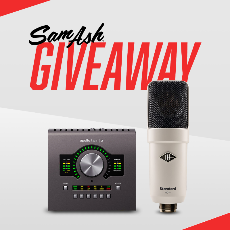 samashmusic's tweet photo. Enter for a chance to win a @UAudio Apollo Twin X Duo Audio Interface and an SC-1 Microphone!

#SamAsh
