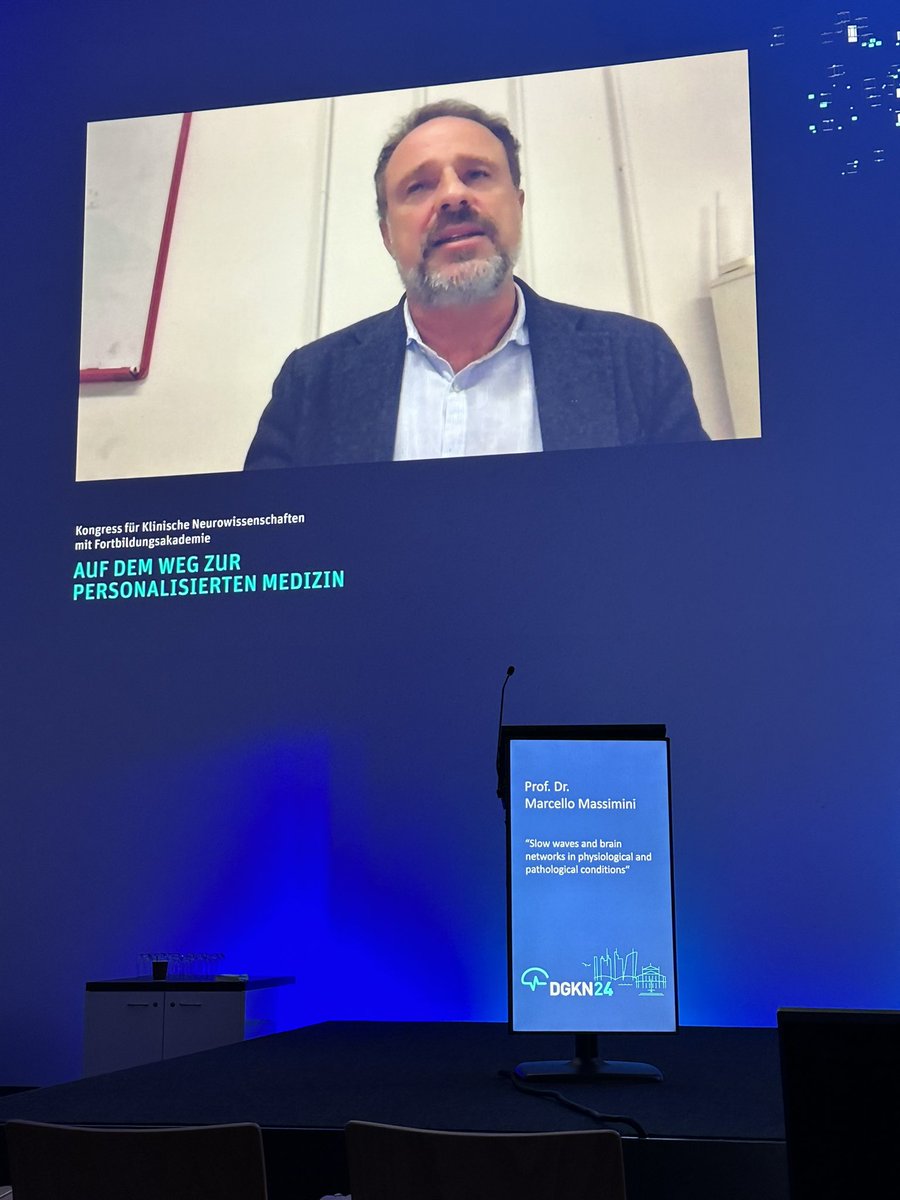 CGrefkes's tweet image. DGKN Keynote Lecture by Prof. Marcello Massimini on Slow Waves and Brain Networks in Physiological and Pathological Conditions! Fascinating data and novel concepts on brain responses to lesions. #DGKN @dgkn_news