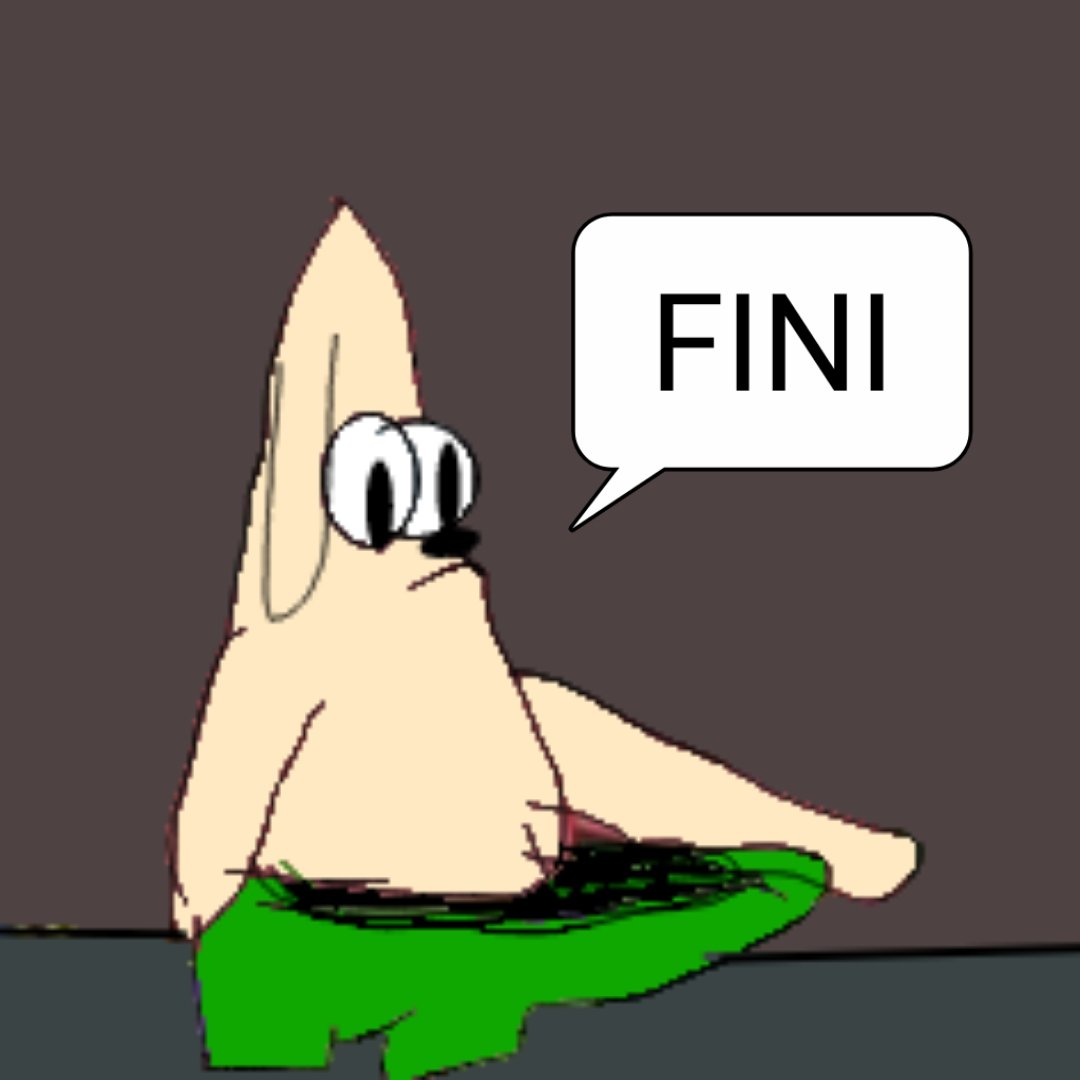 pistachqueue's tweet image. Fini