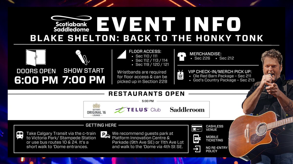 It's All About Tonight at the 'Dome with @BlakeShelton. Here is what to know before the show.