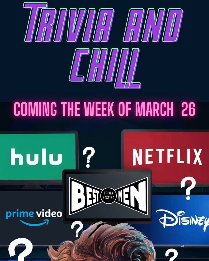 Our next theme night! 'Trivia and Chill' - a night of questions about streaming services and their shows, movies and personalities!

@vintagetavern2022 on March 26, 7:30pm
@glenbrookbrewery on March 27, 7pm
@diamondspringbrewing on March 28, 7pm

#njfun … instagr.am/p/C4RFeF-RQdM/