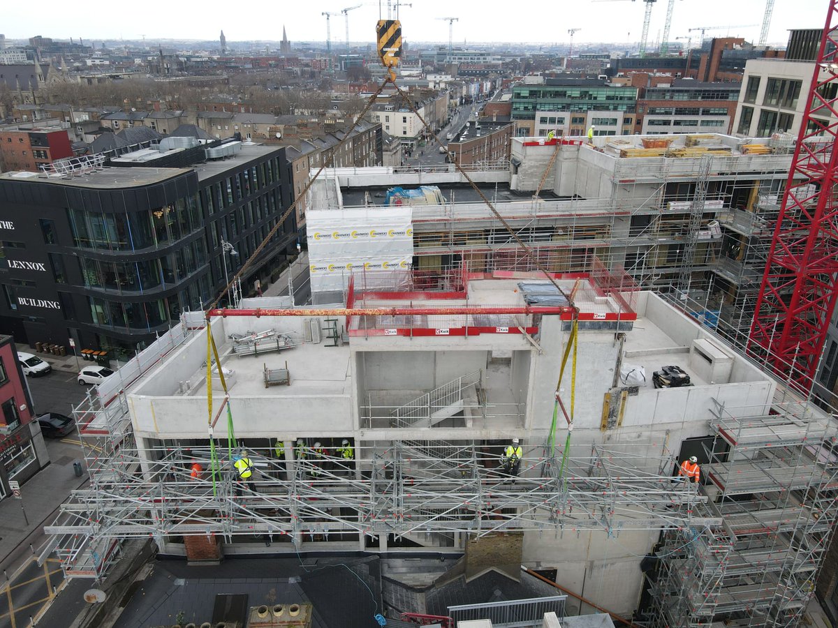 Some photos of a scaffold bridge beam lift and install which took place during the week on site