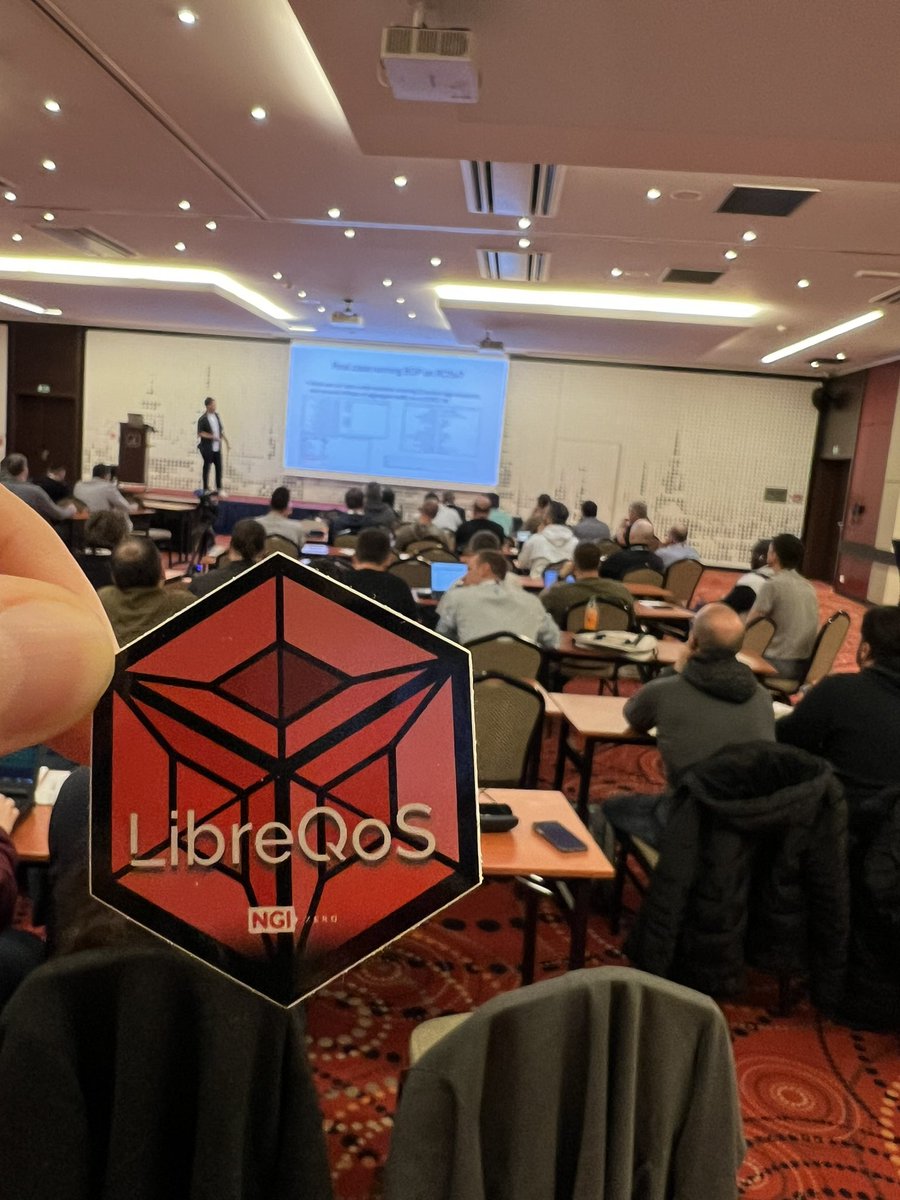 LibreQoS's tweet photo. Short stop at @mtpc_world - #MikroTik Professionals Conference 2024 in Prague, Czech Republic 🇨🇿
Learn more about upcoming events:
https://t.co/5KmCLnXxea
#MTPC #RouterOS #LibreQoS #QoE #OpenSource #MikroTikConference #MikrotikMUM #FLOSS #latency #bufferbloat #Unimus https://t.co/UKRz1qBle4