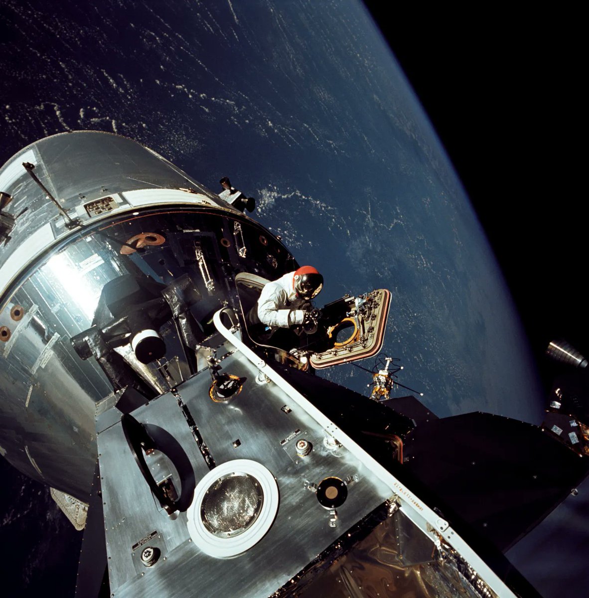 <a href="/NASA/">NASA</a> has an “oldie but a goodie” picture up today – David Scott’s spacewalk on Apollo 9, which took place 55 years ago this week. Apollo 9 was important because it was the first complete flight of the entire Apollo spacecraft as one platform and vital to proving the flight