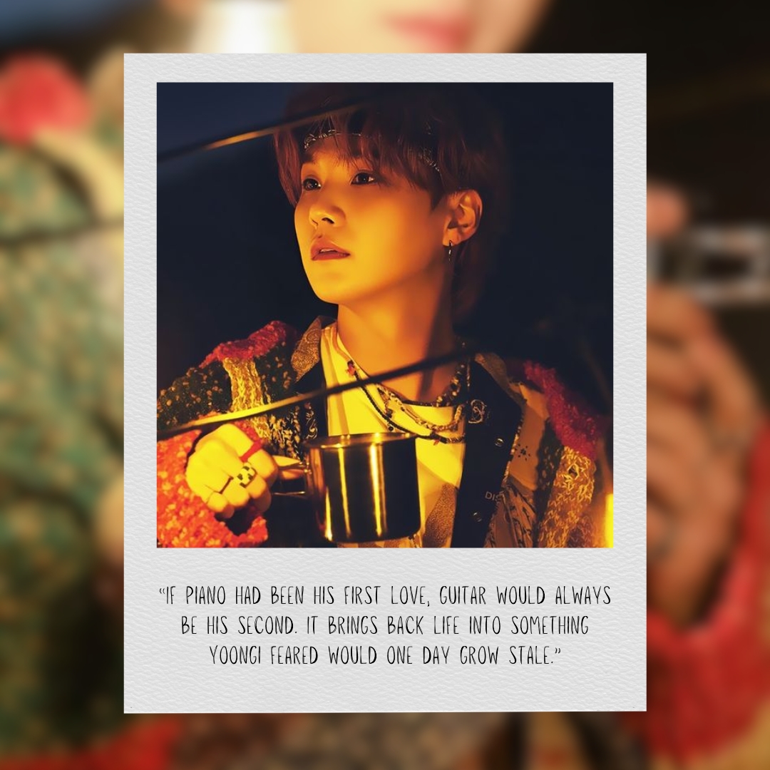 For Today, Don't Even Dream
Gen | Rated G

🌲 2k / Completed
🌲 Written for <a href="/YoongiZine/">Harmony: a Yoongi Zine - CONCLUDED</a> 
🌲 On the verge of burnout and exhaustion after a successful solo tour, YG takes the time to find himself again.

🎶 archiveofourown.org/works/54337552