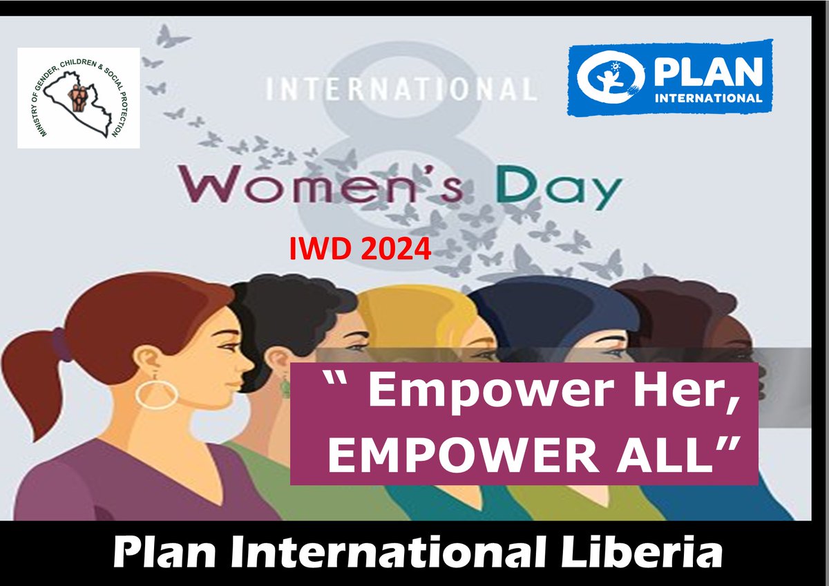 Plan_Liberia's tweet photo. Plan International Liberia Country Director (CD), Miriam Murray,  the Country Leadership Team, (CLT), Staff, Partners and Associates extend best wishes and kind felicitations to all women of Liberia, the government and people of Liberia,  on.the occasion of the observance of IWD https://t.co/3cmrmtLQNf