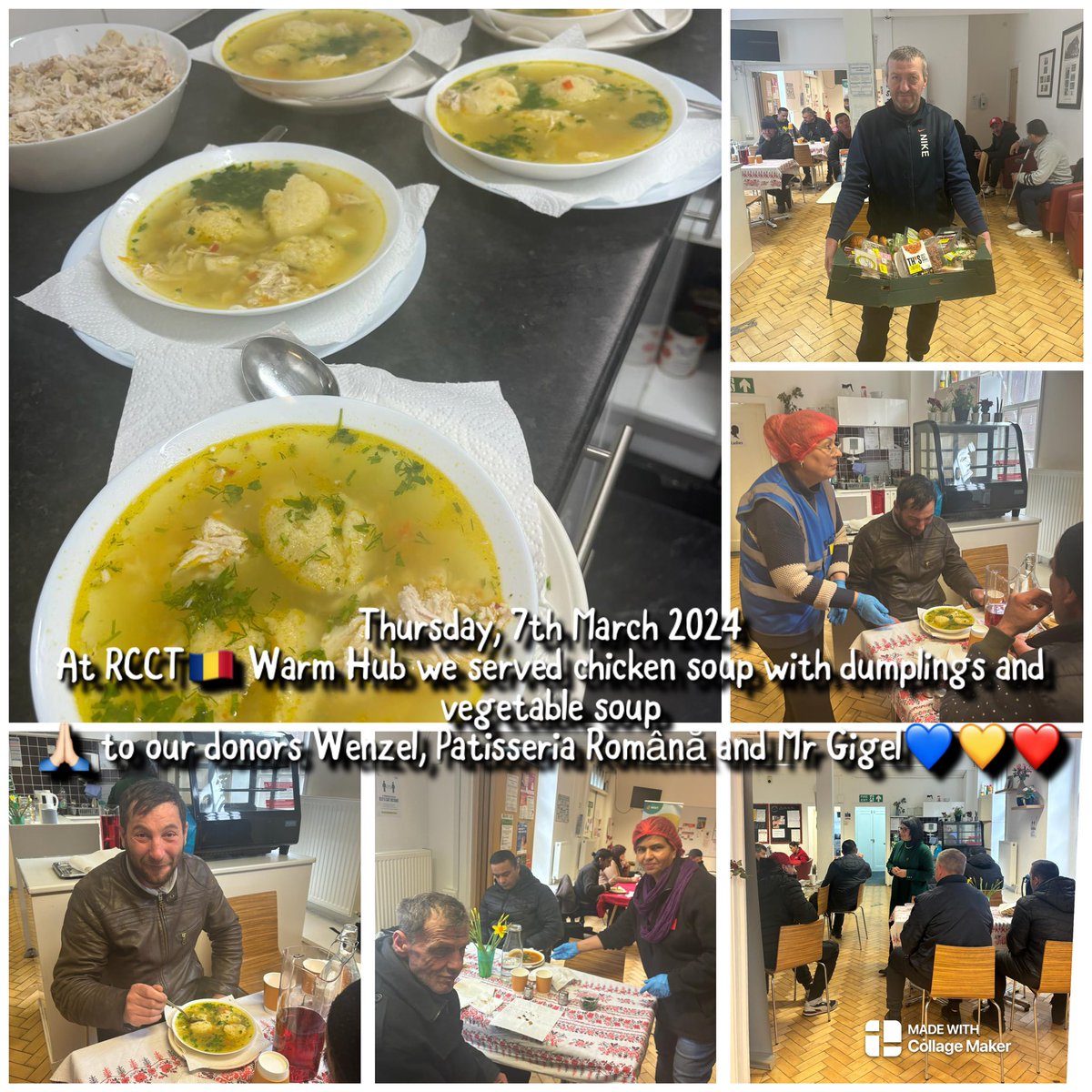 Warm, freshly cooked food for vegetarians &meat eaters hungry for a healthy traditional Romanian soup🇷🇴 Our Chef Mariana & Kitchen Assistant Rihana have been working together with Dana, Violeta, Constantin & Flaviana to help create a friendly atmosphere & a positive environment🤝