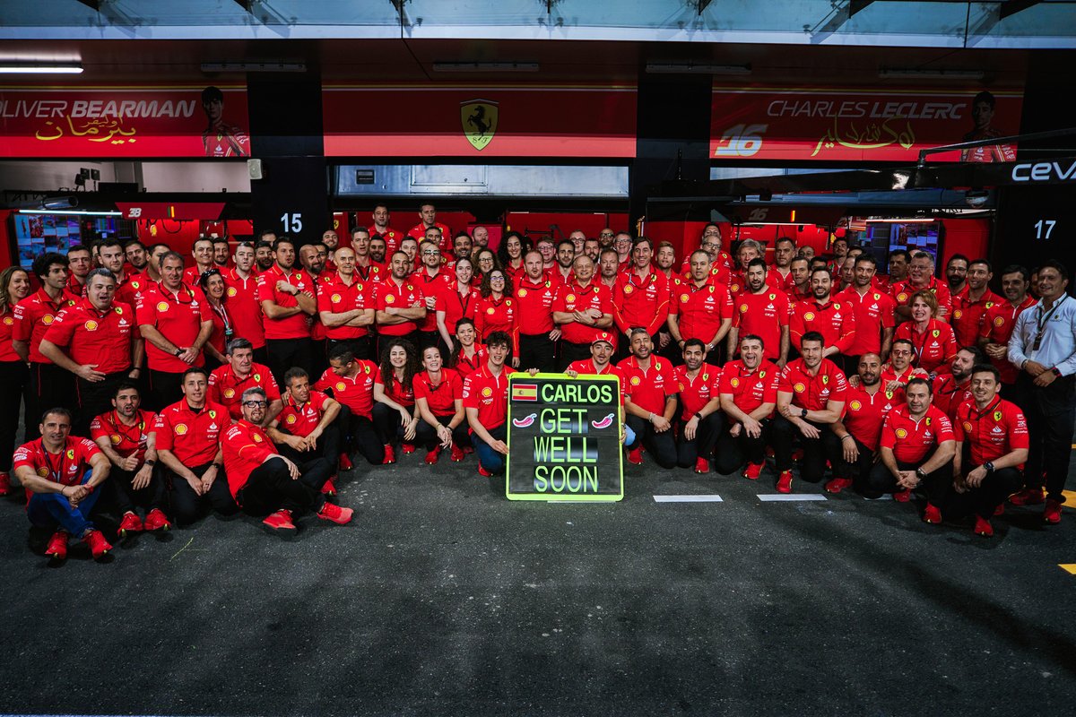 Get well soon Chili 🌶️

Everyone at the team is wishing @CarlosSainz55 a speedy recovery! 💪

#SaudiArabianGP #F1 🇸🇦