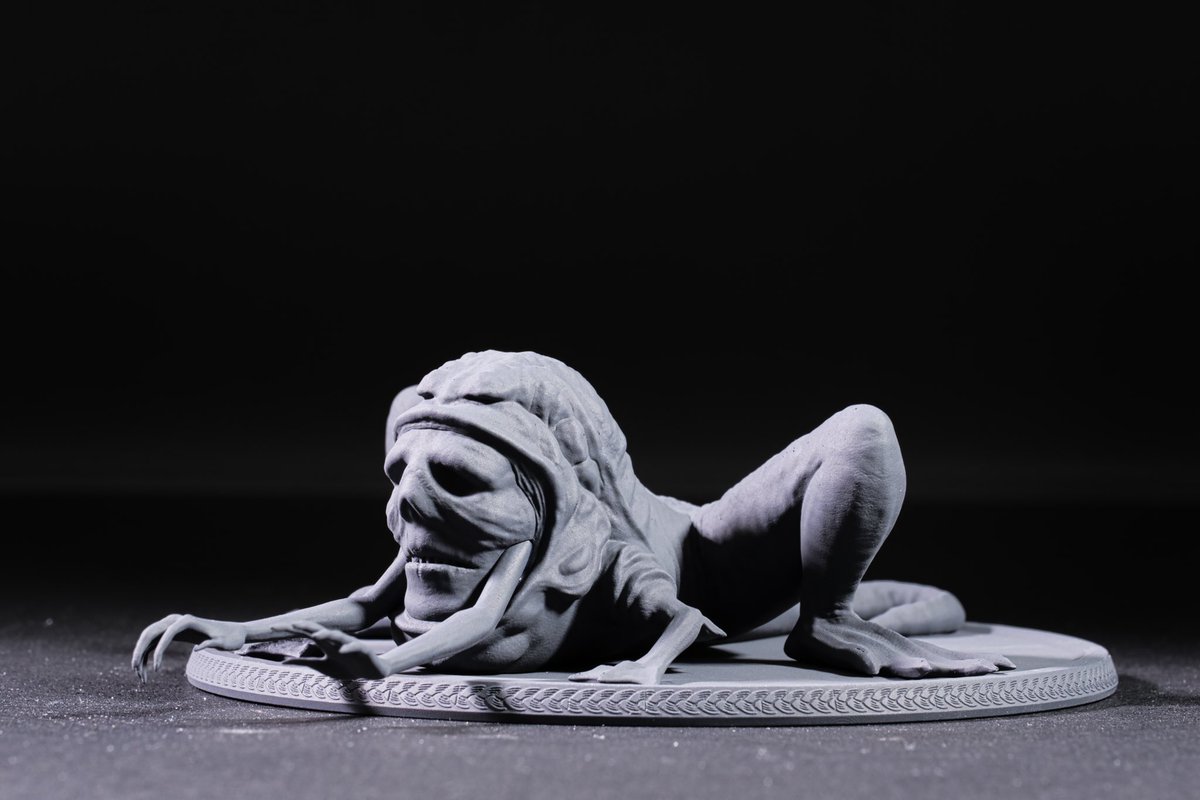 CharroZuck's tweet photo. Demon of Song #DarkSouls 
Sculpt: @DanteZuck #zbrush 
Resin: @SirayaTech Fast Navy Grey
Printer: @Elegoo_Official Saturn 2 &amp; @WhamBamSystems XTR
Supports: @LycheeSlicer 
A @fotismint commission available to Patrons &amp; @Thangs3D subscribers. 
#3dprinting #3dprinter https://t.co/PyeIp4RBnL
