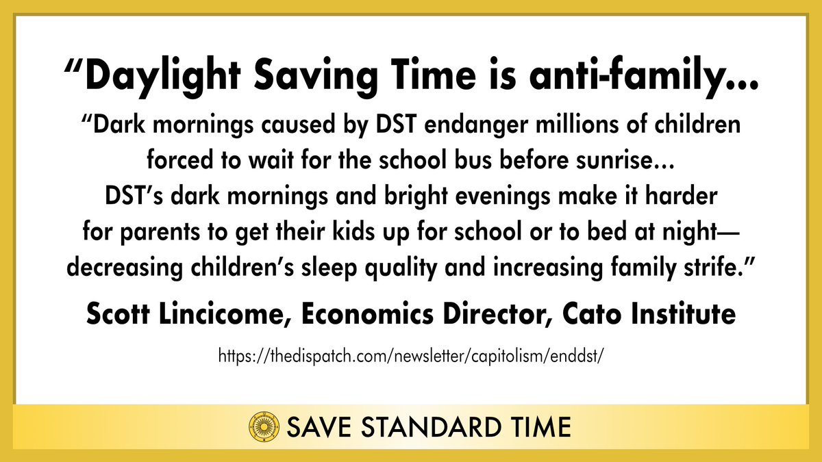 mr_jay_pea's tweet photo. @seanspicer Daylight Saving Time is a lie to force earlier waking—against health, safety, and prosperity. If you like DST, please set your own alarm early, let the rest of us sleep. #DitchDST 

Standard Time is the honest-to-God sundial time. It should be permanent again. #SaveStandardTime https://t.co/pmbXcGZdnH