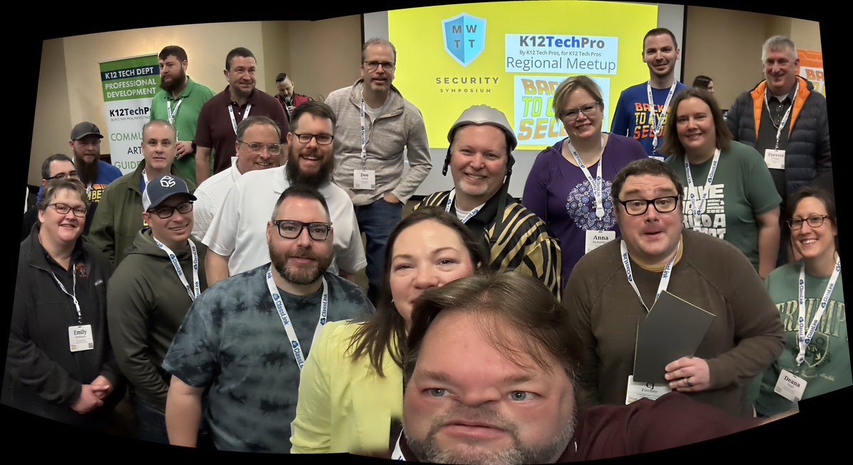 aaronwhitmer's tweet image. Stitched our selfie together - I think it turned out ok 😏#mwttsecurity