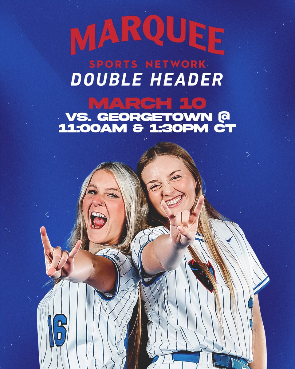 Our doubleheader on Sunday will be live on @WatchMarquee! Be sure to tune in starting at 11 a.m. CT! #BlueGrit 🔵😈