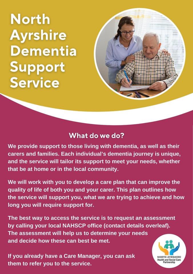 NA_CareatHome's tweet photo. If you or someone you know could benefit from some support from our dementia service, you can get in touch with your locality office (see numbers below) or speak to your care manager to request an assessment. 👇👇👇 https://t.co/jVhwLhkj8y
