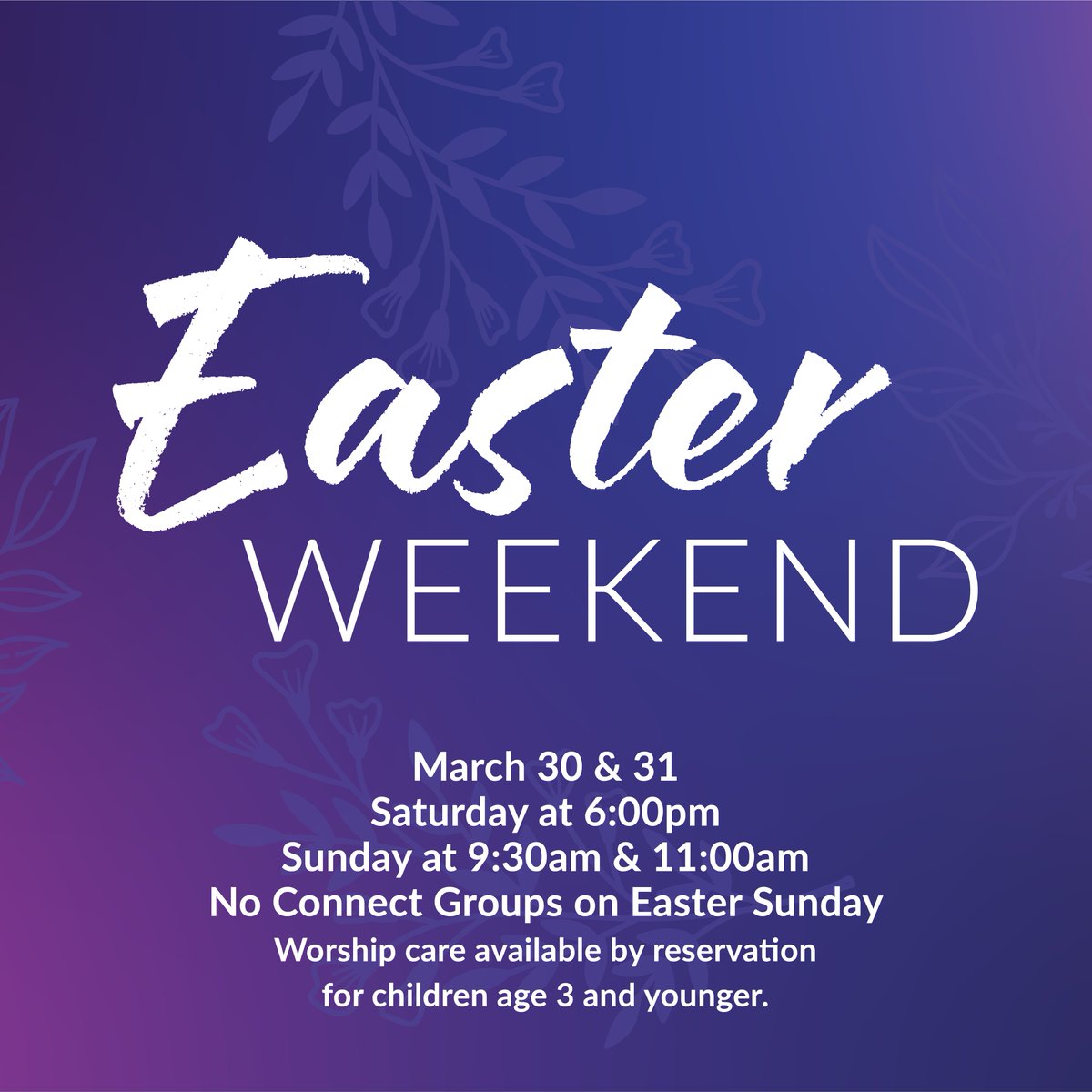 fbccov's tweet image. Every year, the Easter season reminds us of the hope we have because of what Jesus has accomplished on our behalf. We invite you to join us at one of our multiple services from Palm Sunday through Easter weekend as we reflect and rejoice around the good news of our risen Savior!