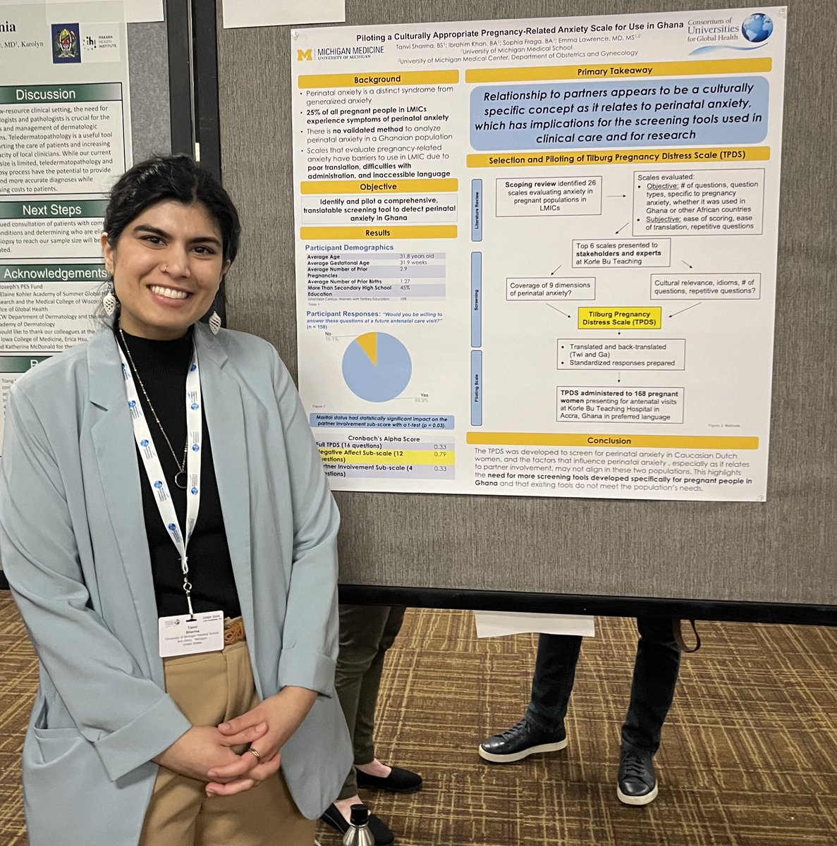 So many steps behind the scenes — @UMichMedSchool med student presenting a locally-informed approach to evaluating pregnancy-related anxiety in #ghana at #CUGH2024 @UMGlobalreach