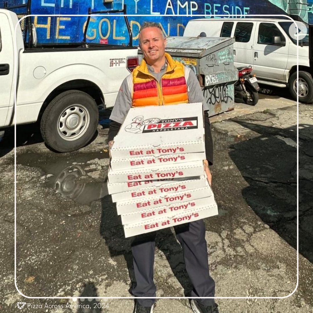 Welcome the weekend in good spirits with this uplifting #Pizza4Good update! @tonyspizza415 joined our #PizzaAcrossAmerica campaign and donated 30 tasty pizzas to @SVDPSF! Their generous donation provided hunger relief to San Francisco’s most vulnerable populations🧡🍕