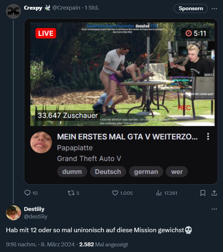 Crexpain's tweet photo. Weltfrauentag geht crazy https://t.co/ifRFdUI4x2