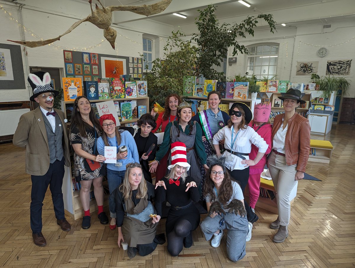 What a marvellous bunch! Some of our wonderful teachers gathered this morning to kick off our World Book Day celebrations! Can you guess who they are? #WorldBookDay2024