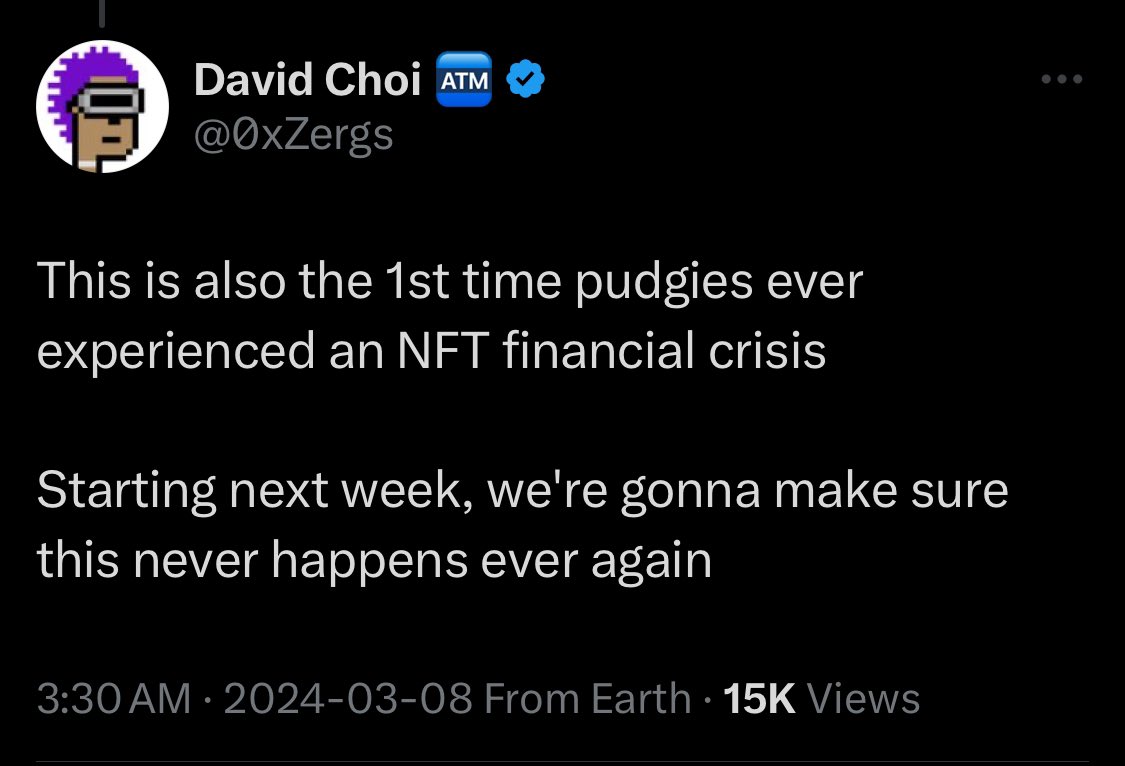 beaniemaxi's tweet photo. Ethereum NFT debt crisis getting a private bailout from Korean venture funds.

We’re so fkn back.💁 https://t.co/XqWZ46T0SC