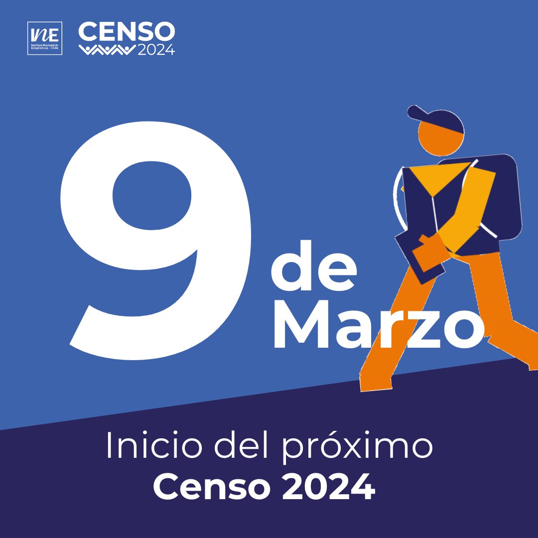 Comenzamos la cuenta regresiva, ya queda muy poco para comenzar el próximo Censo de Población y Vivienda 2024 🚪🏠🏢

#CensoChile #SeVieneCenso #Censo2024
#Información