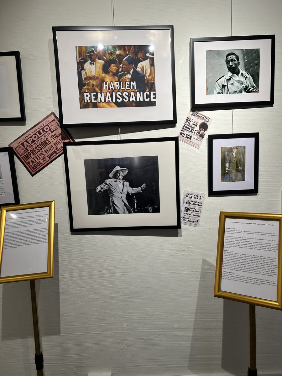 BrownPocoBlue's tweet photo. Poco Middle Schoolers went to the Bethany Arts Community to explore the Black History and Culture exhibit. They experienced a walk through time culminating in a gallery walk of lives of important black figures from this area of Westchester, including Greenburgh’s Cab Calloway! https://t.co/2M5K8qsnTJ