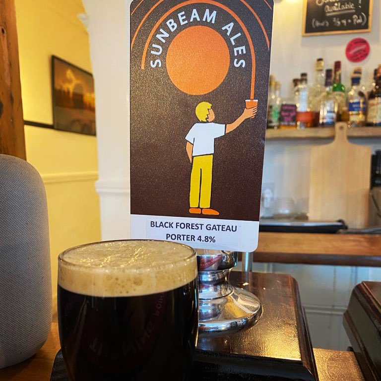 A delicious beer on cask! 
@SunbeamAles Black Forest Gateau porter. 

A dark, rich, cherry and chocolate Porter to remind you of a traditional Black Forest Gateau. Delicious!