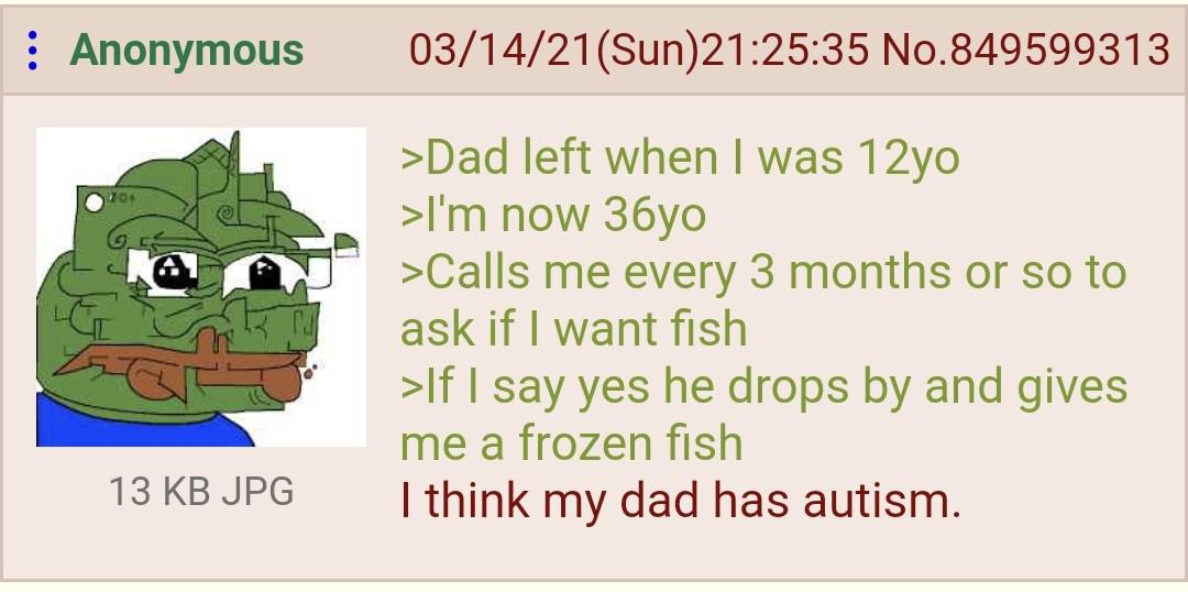 Anon's dad has autism