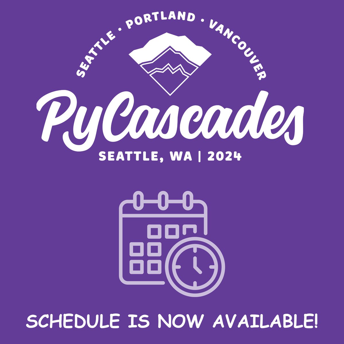 📢 Attention everyone! 🎉🐍✨ #PyCascades 2024 schedule is now live on our website!🗓️ 🗓️Check out the incredible lineup of talks we have for you.👇 2024.pycascades.com/program/schedu… 🎟️Don't miss the chance to attend and secure your spot now:👇 pretix.eu/pycascades/sea… #Python 🐍