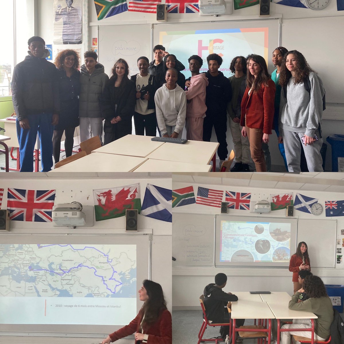 En cette journée internationale du droit des femmes, mes 2nde 2 de <a href="/JJRSarcelles/">Lycée Jean-Jacques Rousseau de Sarcelles</a> ont échangé avec Lara -Scarlett Gervais de <a href="/HeritageCivilis/">HERITAGE & CIVILISATION</a> sur son parcours pour aller au delà des frontières et créer du lien entre les peuples 🙏🌸 #peace #parcourscitoyen